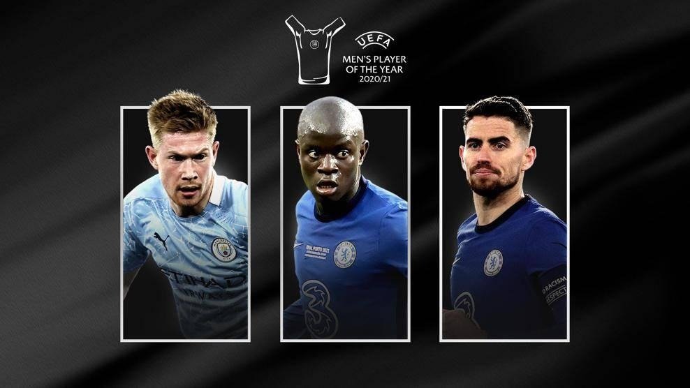 Futebol Internacional: JORGINHO, DE BRUYNE E KANTÉ SÃO OS FINALISTAS DA UEFA AO MELHOR JOGADOR DA EUROPA