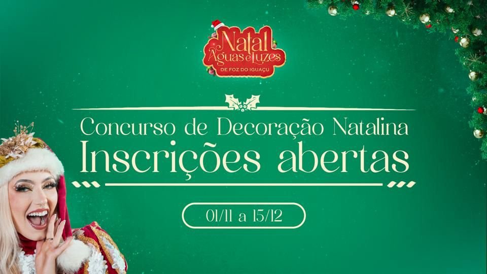 Premiações: NATAL ÁGUAS E LUZES TERÁ PREMIAÇÃO PARA MELHORES DECORAÇÕES EM FOZ