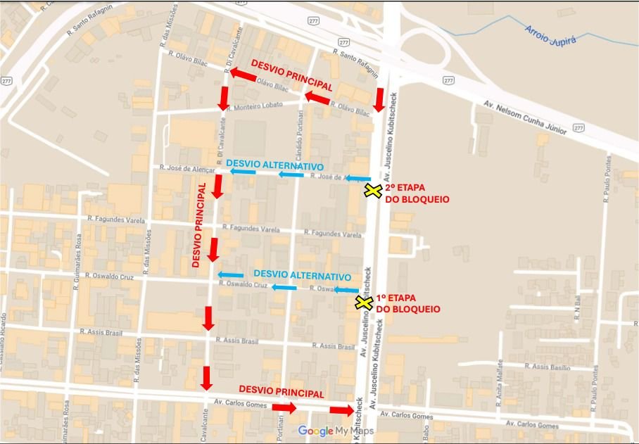 Avisos: AVENIDA JK SERÁ INTERDITADA PARA OBRAS DO SISTEMA DE DRENAGEM